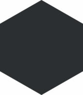 Vida 5.5X6.3” Black Hexagon |  Carpet Barn Carpet One Inc.