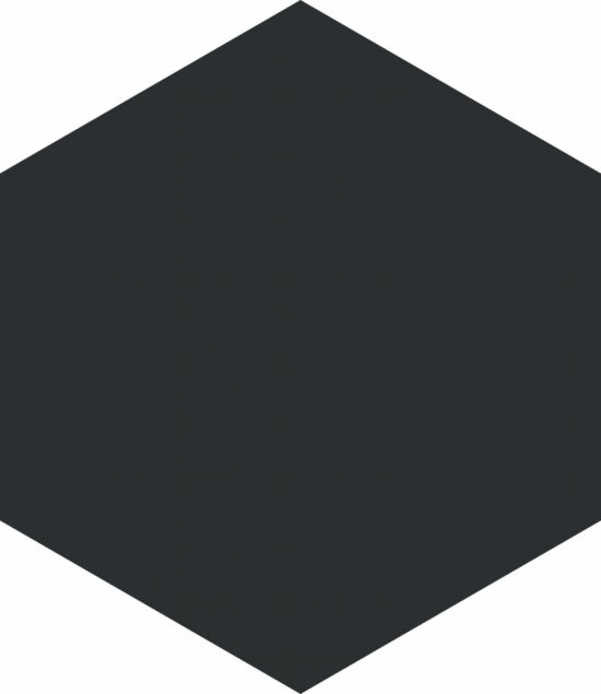 Vida 5.5X6.3” Black Hexagon |  Carpet Barn Carpet One Inc.