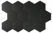 Vida 5.5X6.3” Black Hexagon |  Carpet Barn Carpet One Inc.
