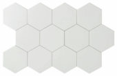 Vida 5.5X6.3” White Hexagon |  Carpet Barn Carpet One Inc.
