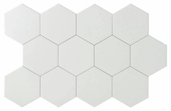 Vida 5.5X6.3” White Hexagon |  Carpet Barn Carpet One Inc.