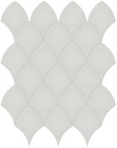 Warm Grey Glossy Scallop Mosaic |  Carpet Barn Carpet One Inc.