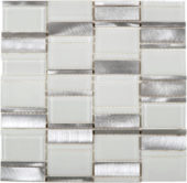 White Glass & Aluminum Mix Mosaic |  Carpet Barn Carpet One Inc.