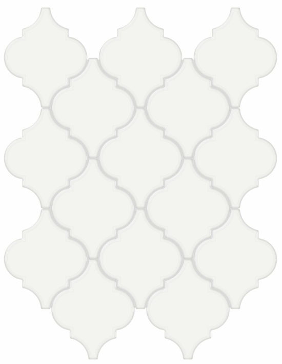 White Glossy Arabesque Mosaic |  Carpet Barn Carpet One Inc.