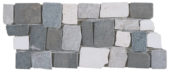 White Light & Dark Grey Cubic Marble Opus Interlocking Border |  Carpet Barn Carpet One Inc.