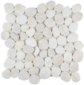 White Marble Sliced Stone Interlocking Mosaic |  Carpet Barn Carpet One Inc.