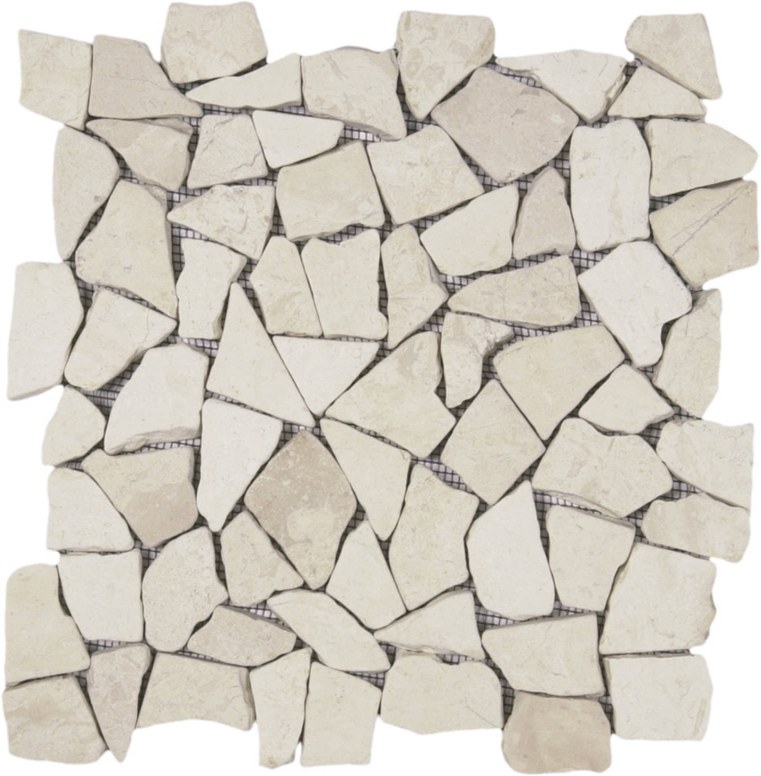 White Mini Opus Interlocking Mosaic Sheet |  Carpet Barn Carpet One Inc.