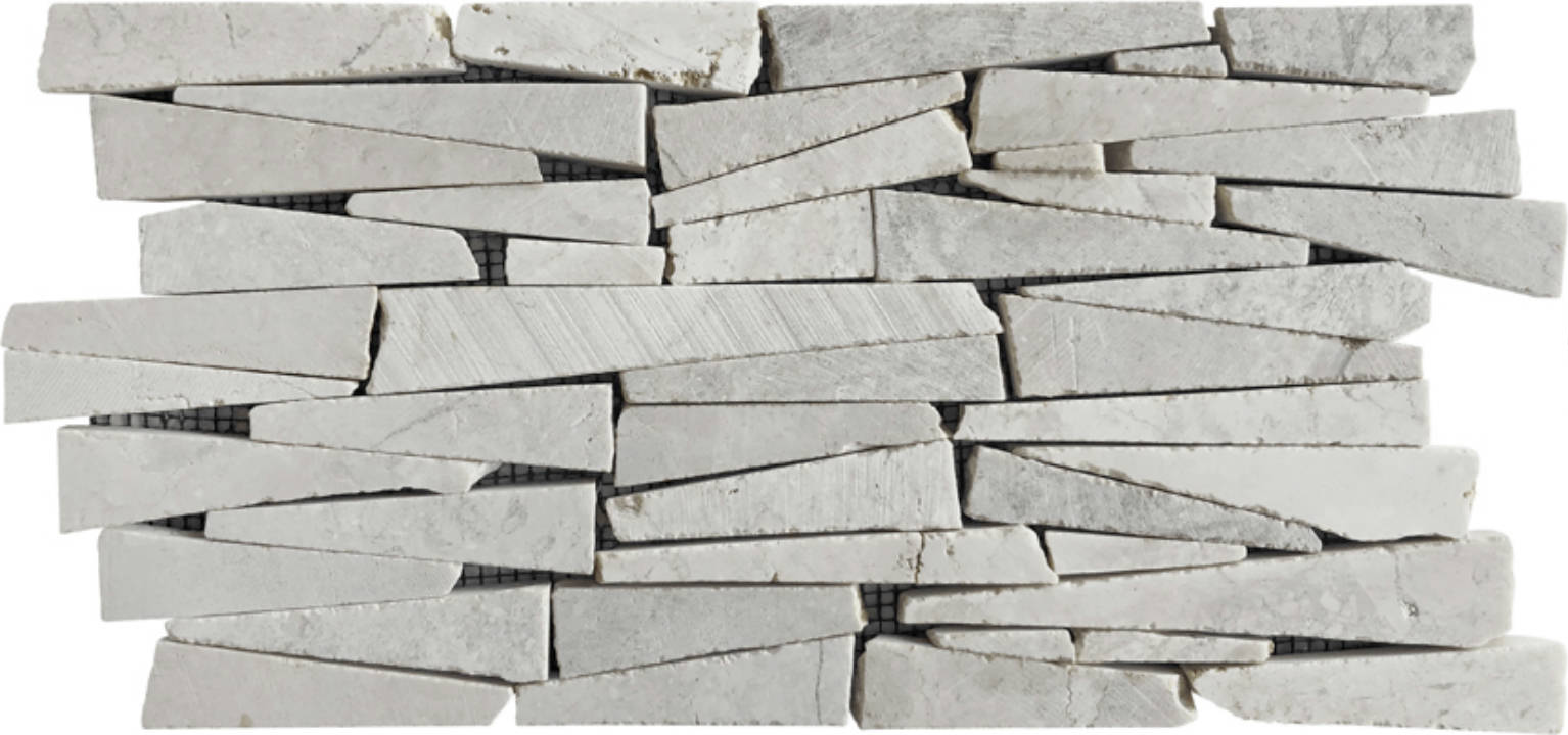 White Mix Marble Interlocking Mosaic |  Carpet Barn Carpet One Inc.