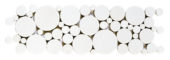 White Reconstituted Round Mosaic Interlocking Border |  Carpet Barn Carpet One Inc.