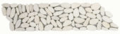 White Sliced Matte Pebble Interlocking Border |  Carpet Barn Carpet One Inc.