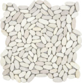 White Sliced Matte Pebble Interlocking Mosaic |  Carpet Barn Carpet One Inc.