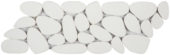 White Sliced Reconstituted Pebble Mosaic Interlocking Border |  Carpet Barn Carpet One Inc.