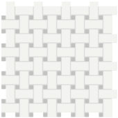 White w/Loft Grey Matte Basketweave Mosaic |  Carpet Barn Carpet One Inc.
