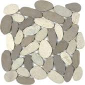 White/Beige Xl Sliced Matte Pebble Interlocking |  Carpet Barn Carpet One Inc.
