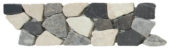 White/Grey/Black Opus Mosaic Interlocking Border |  Carpet Barn Carpet One Inc.