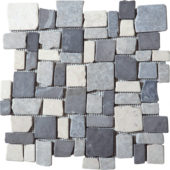 White/L.grey/D.grey Cubic Marble Opus Interlocking Mosaic |  Carpet Barn Carpet One Inc.