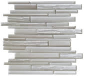 Wood Look Glass Baguette Light Grey Interlocking Mosaic |  Carpet Barn Carpet One Inc.